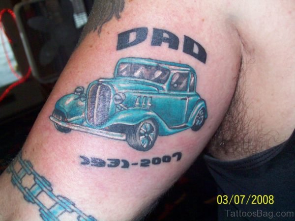 Car Tattoo Design On Shoulder 