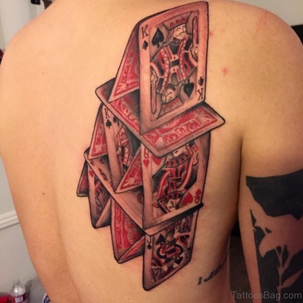 Cards Tattoo On Back