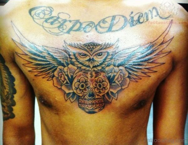 Carpe Diem Tattoo With Owl Design