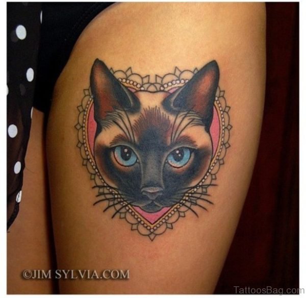 Cat Head Tattoo Design