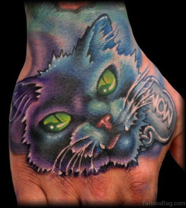 Cat Tattoo On Hand