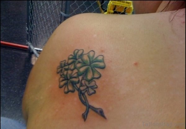 Celtic Clover Tattoo On Back