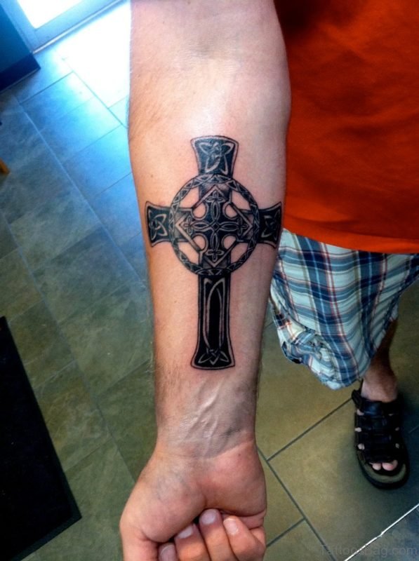 Celtic Cross Tattoo On Wrist 