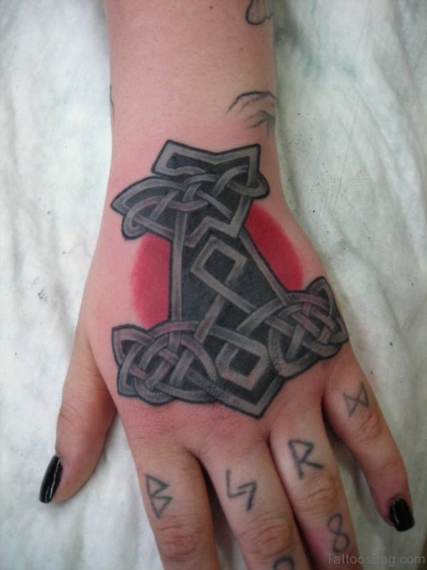 Celtic Symbol Tattoo On Hand