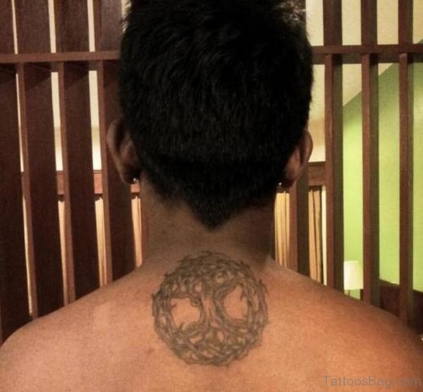 Celtic Tree Of Life Tattoo On Back Of Neck