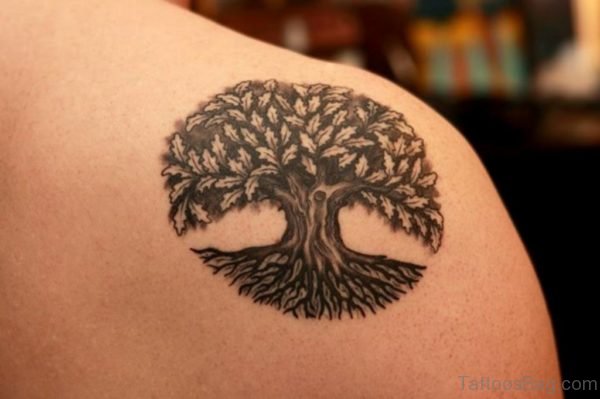 Celtic Tree Tattoo On Back