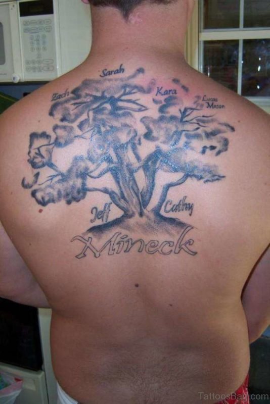 Celtic Tree Tattoo on Back Image