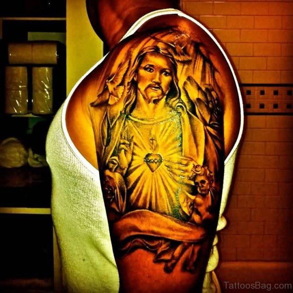 75 Spiritual Christian Shoulder Tattoos