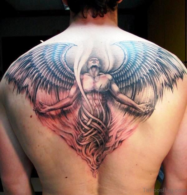 Classic Archangel Tattoo On Back