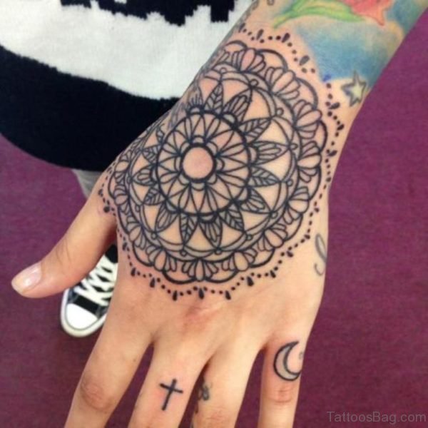 Classic Mandala Tattoo On Hand