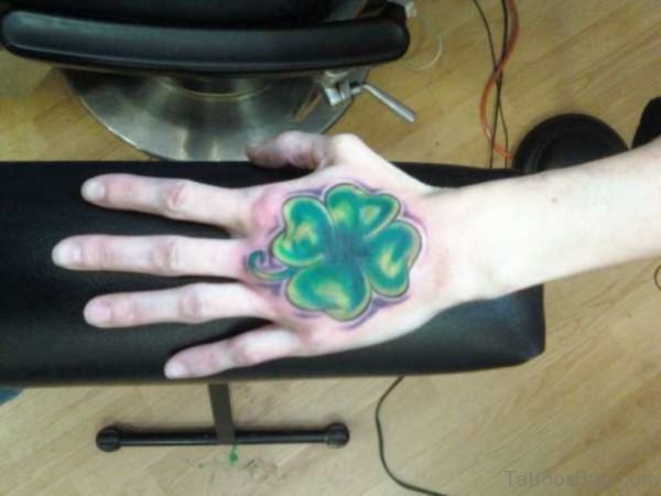 Clover Leaf Tattoo For Hand