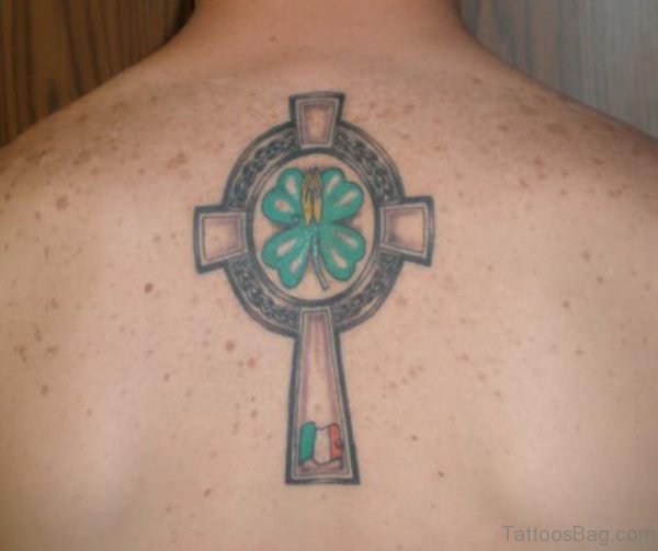 Clover Leaf Tattoo On Back