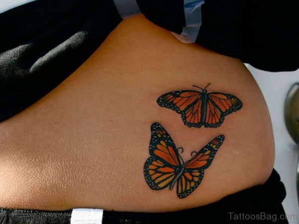 Colored Butterfly Tattoo 