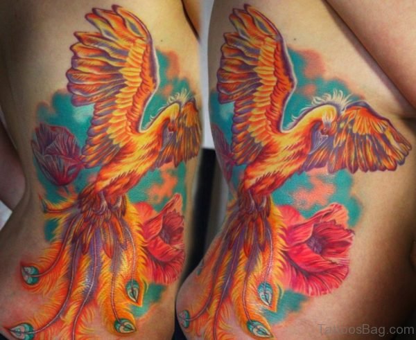 Phoenix Tattoo On Rib 