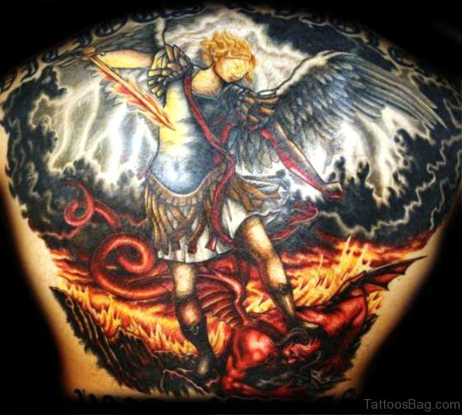 52 Dazzling Archangel Tattoos On Back