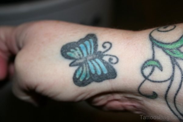 Colorful Butterfly Tattoo 