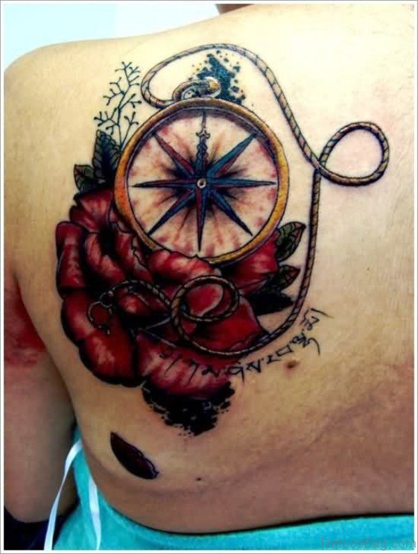 Compass Tattoo On Shoulder