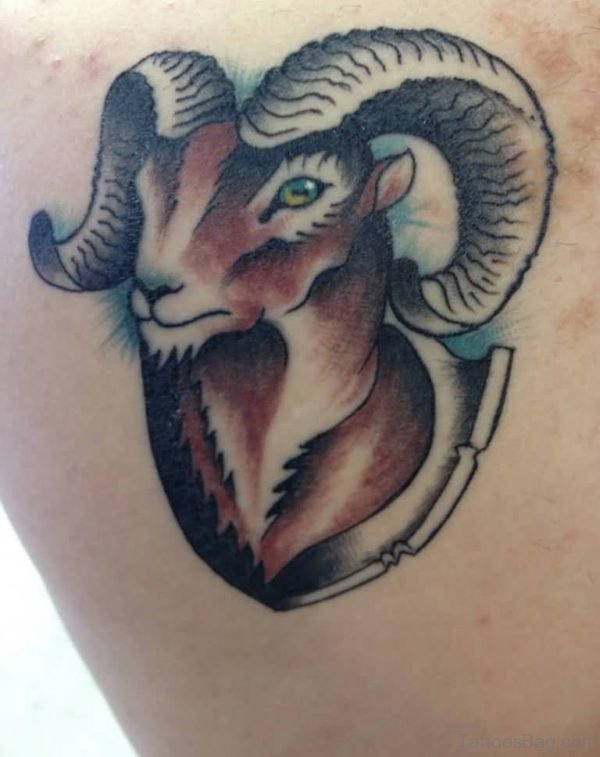 Cool 3D Aries Tattoo