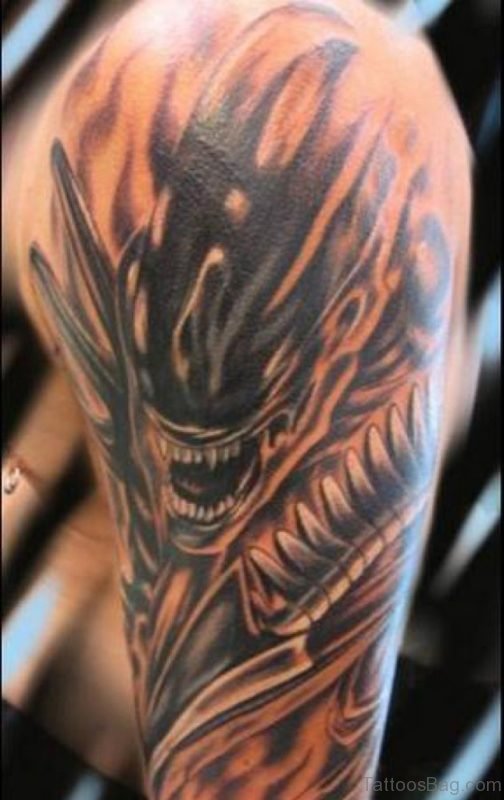 Cool Alien Tattoo 