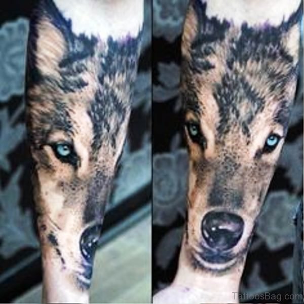 Cool Alpha Wolf Tattoo On Arm