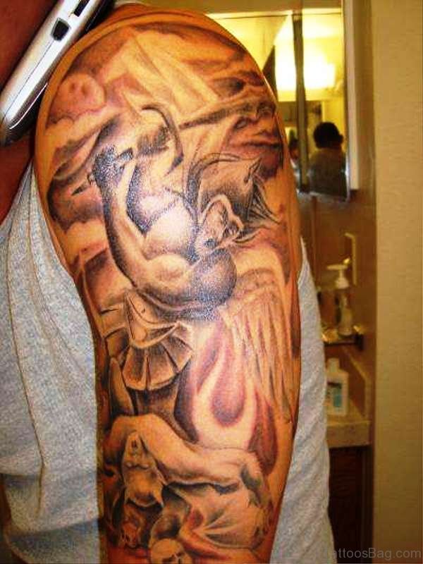 Cool Archangel Tattoo Design