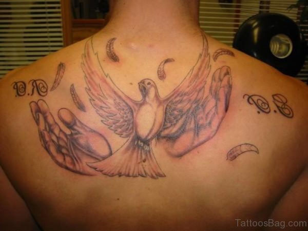 Cool Dove Tattoo On Back