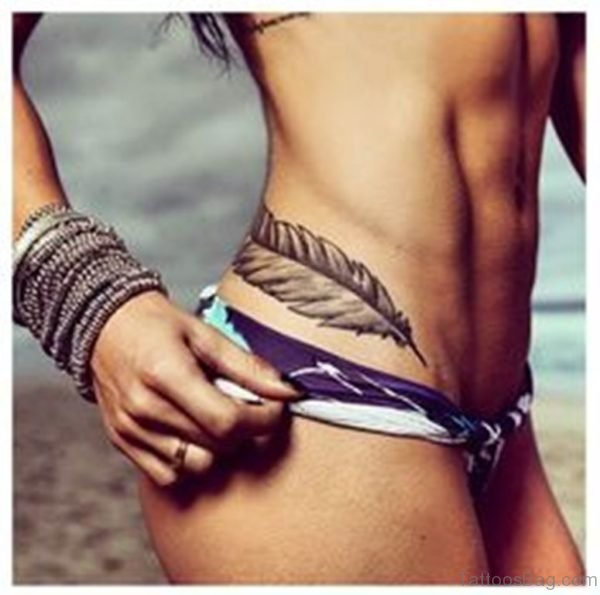 Cool Feather Tattoo 