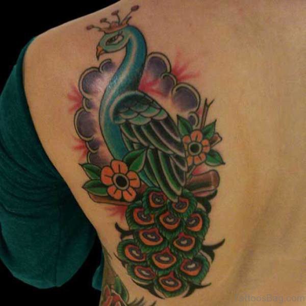 Cool Peacock Tattoo Design
