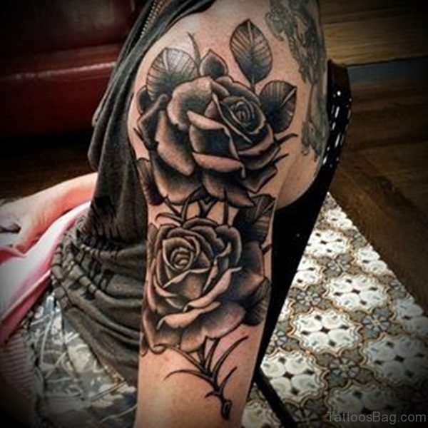 Cool Rose Arm Tattoo