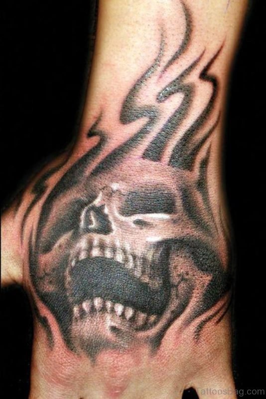 Cool Skull Tattoo On hand