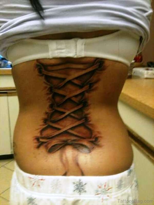 Corset Tattoo On Back Picture