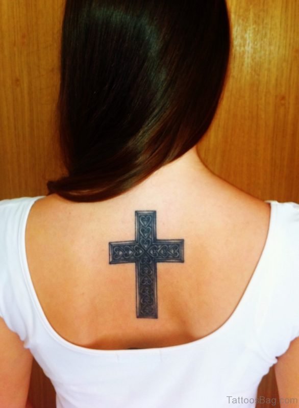 Cross Tattoo On Back 