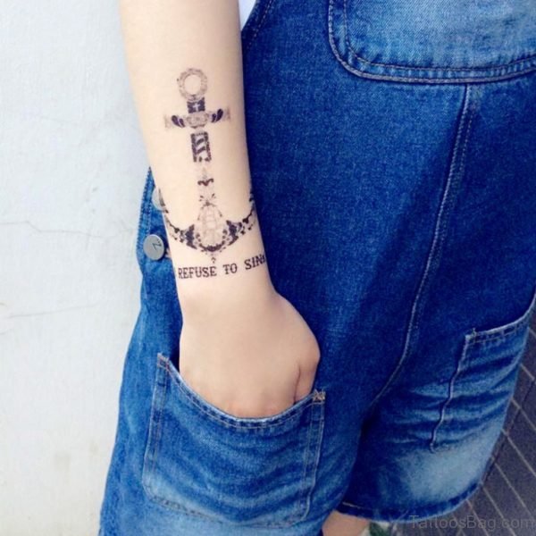 Cross Tattoo On Wrist 