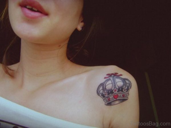 Crown Shoulder Joint Tattoo