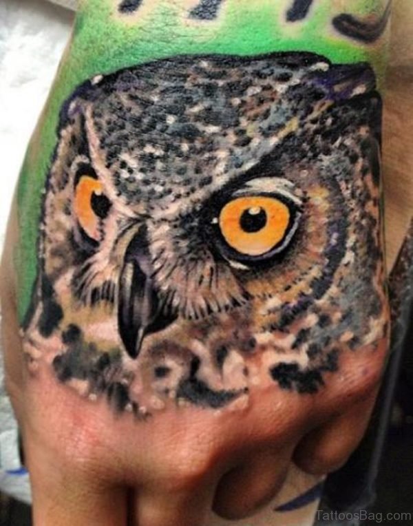 Cute Eyes Owl Tattoo