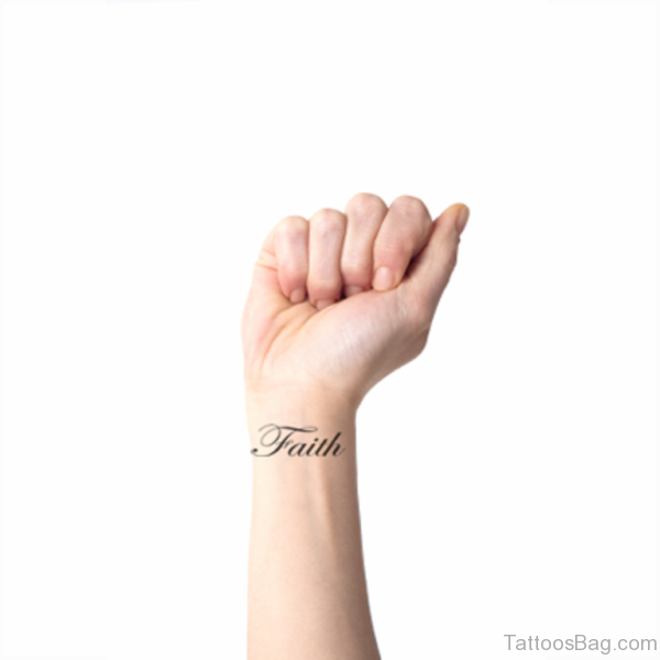Cute Faith Wrist Tattoo 