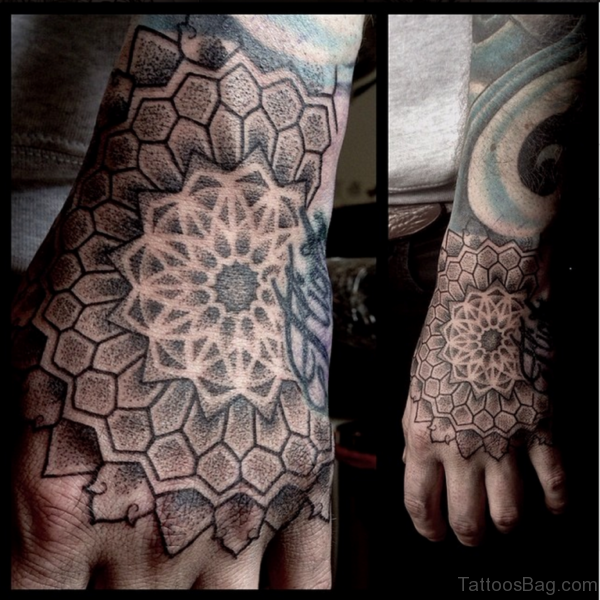 Cute Mandala Tattoo On Hand
