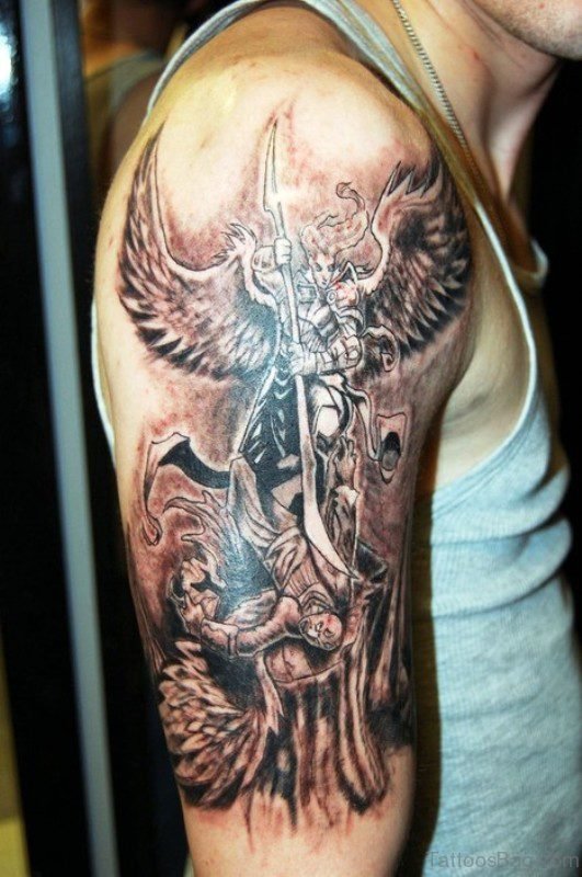 Dazzling Archangel Tattoo Design