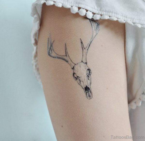 Deer Tattoo On Thigh 