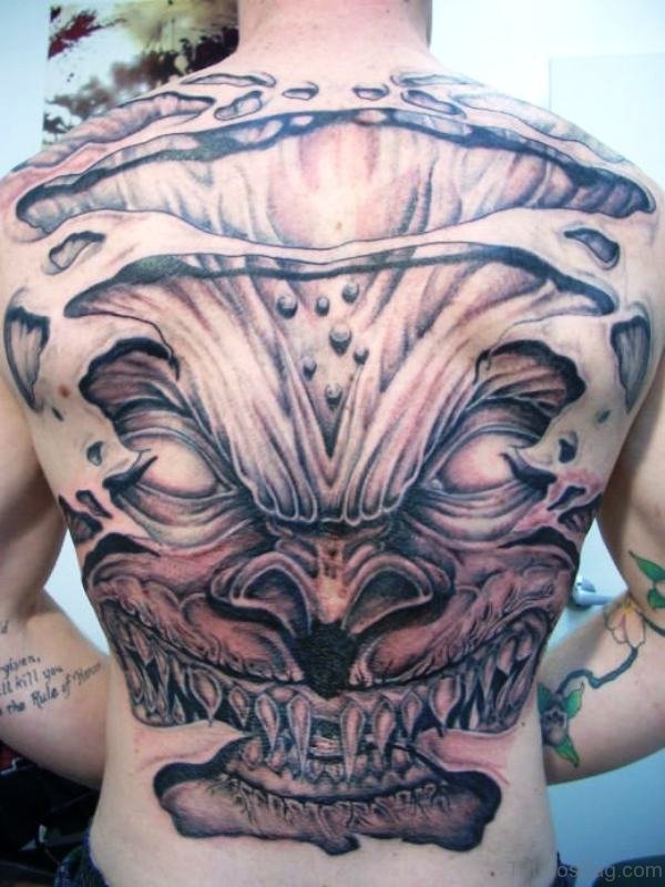 Devil Back Tattoo
