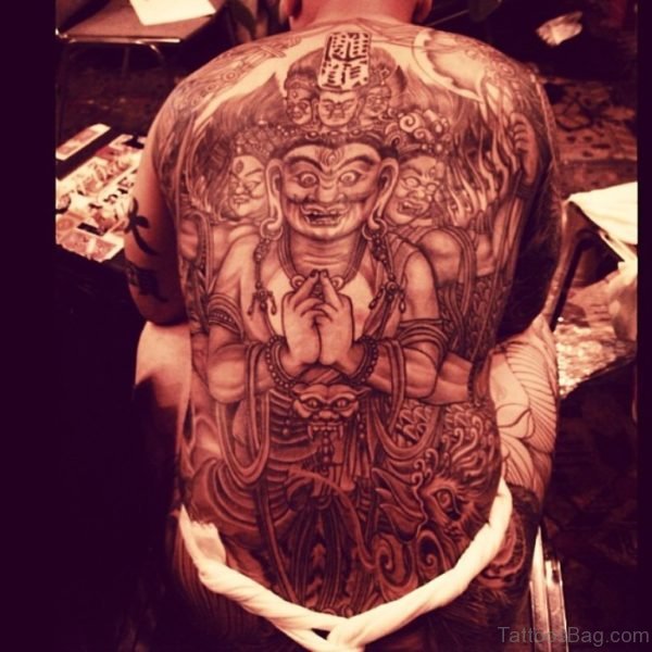Devil Tattoo On Back 