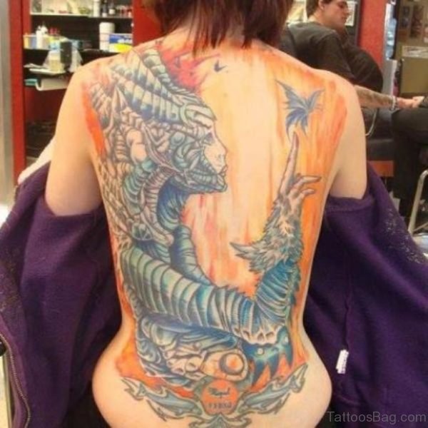 Devil Tattoo On Back 