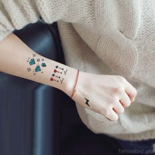 Diamond Tattoo On Arm 