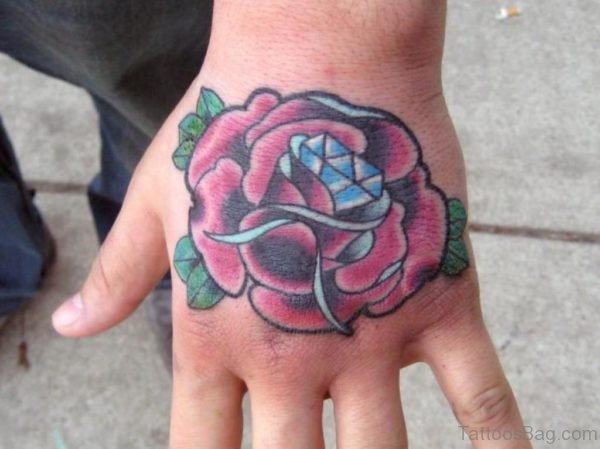 Diamond and Rose Tattoo
