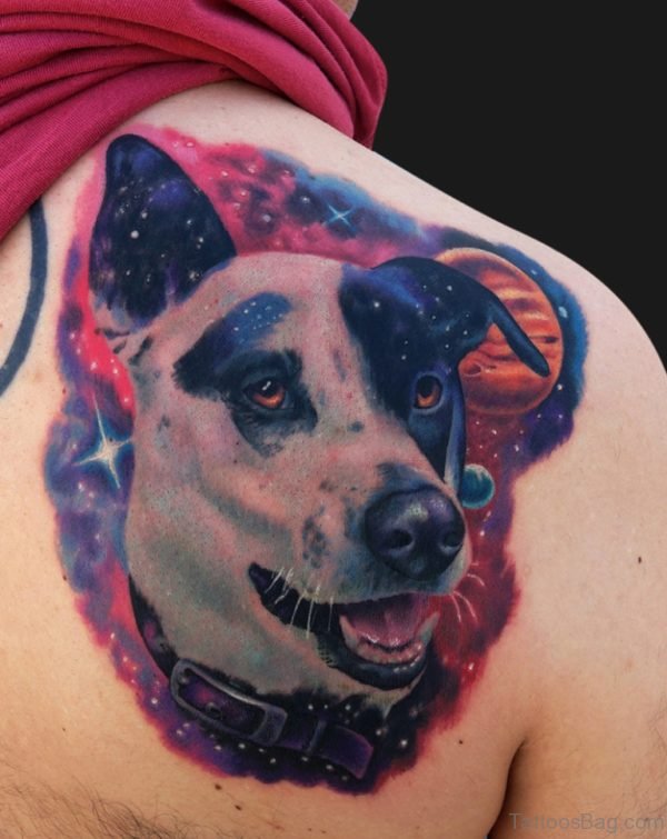 Dog Tattoo Design On Back 