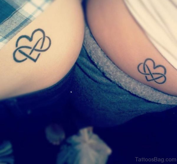 Double Heart Tattoo