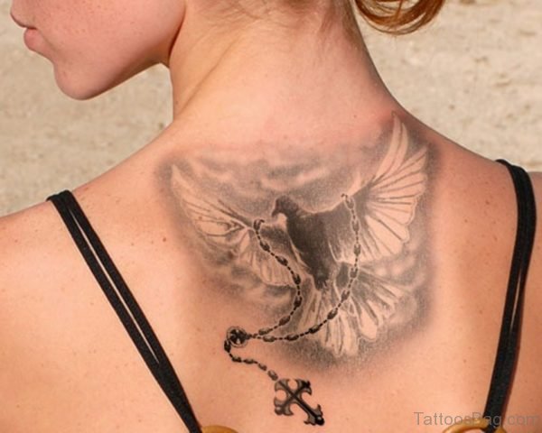 Dove And Rosary Tattoo