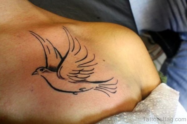 Dove Tattoo Design For Chest