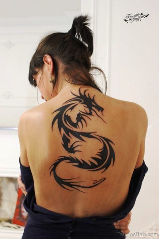 Dragon Logo Tattoo On Back