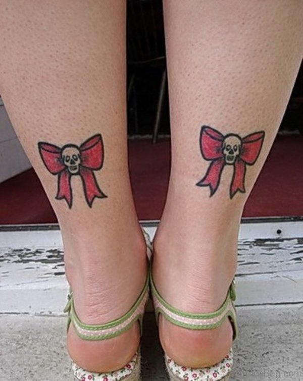 Dragon Skull Tattoo On Ankle